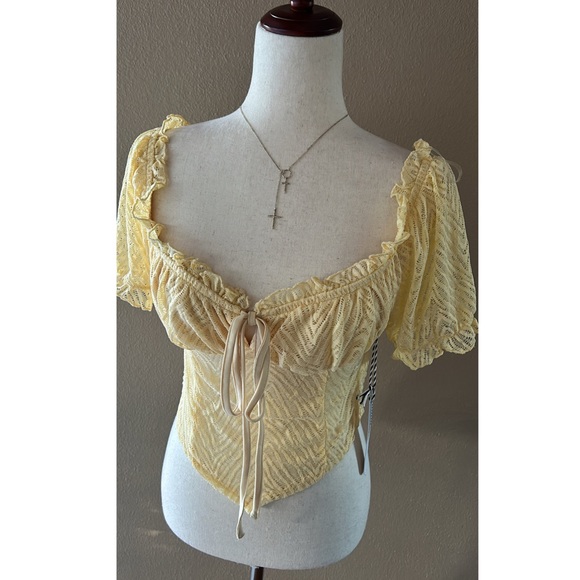 🆕Mesh and puff sleeve romantic top - Picture 7 of 8